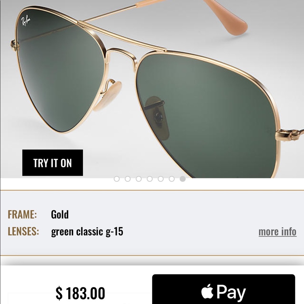 Gold Ray Ban Aviators